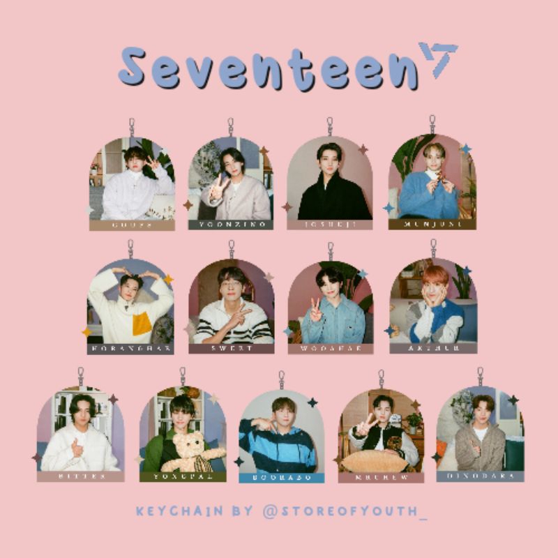 Jual SEVENTEEN KEYCHAIN | gantungan kunci gemaz SEVENTEEN (BACA ...
