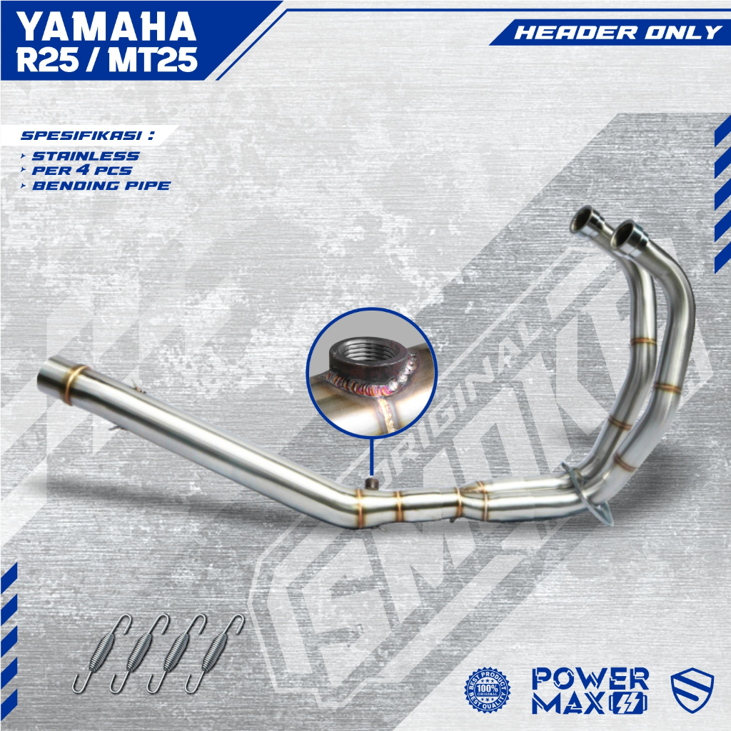 Jual Header Leher Knalpot Yamaha R25 / Yamaha MT25 Full Stainless Stell ...