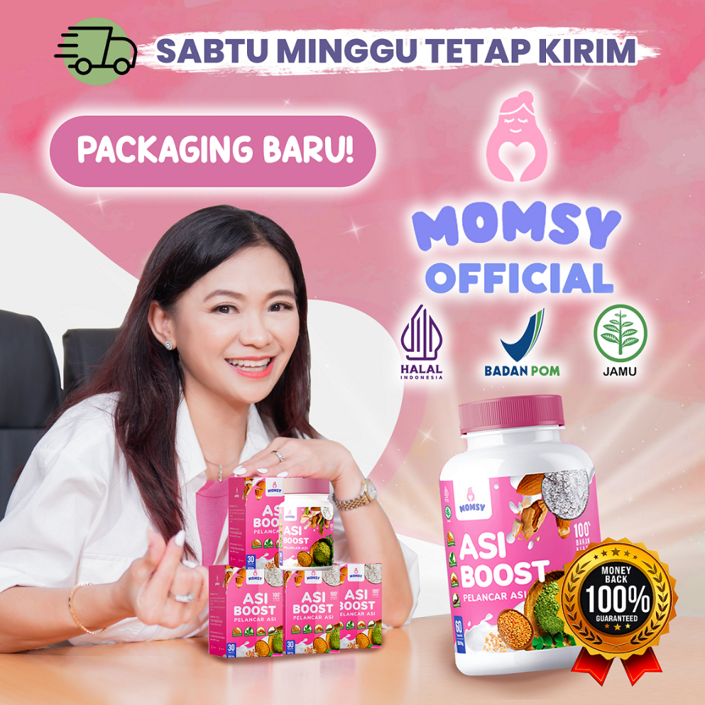 Jual Momsy Pelancar Susu Asi Booster Menyusui Isi 60 Kapsul JAMU HALAL ...