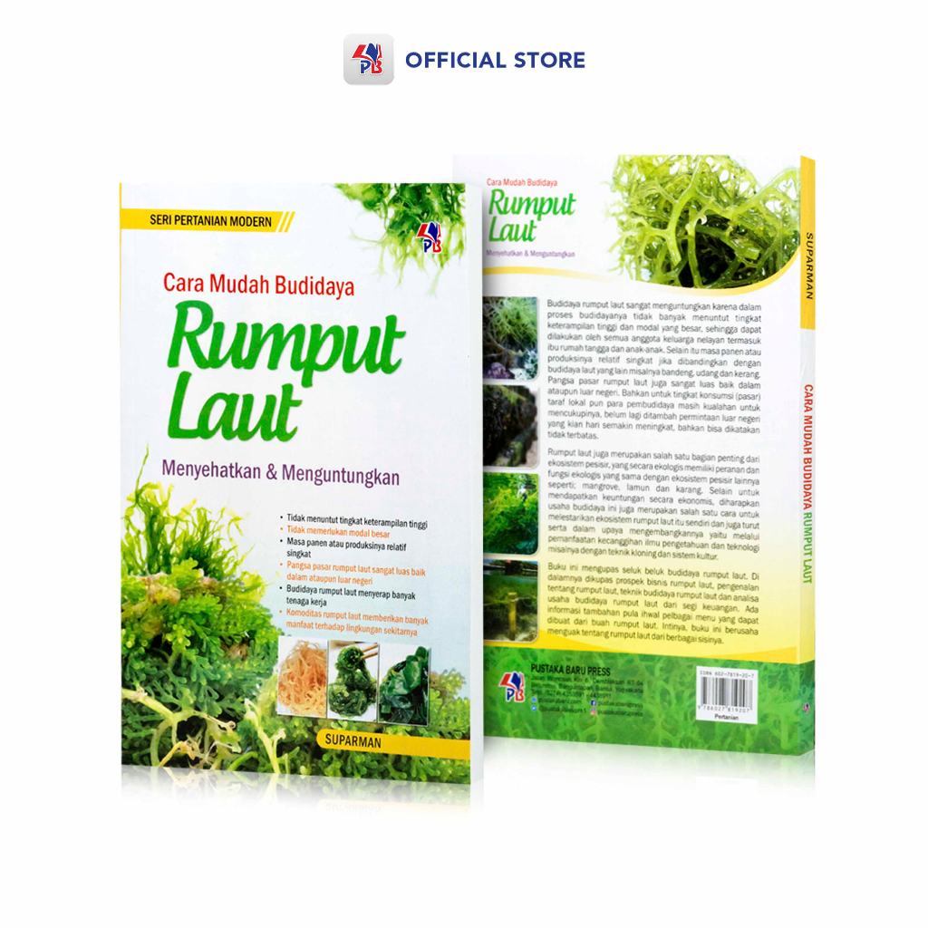 Jual Buku Pertanian Cara Mudah Budidaya Rumput Laut Menyehatkan Dan Menguntungkan Shopee