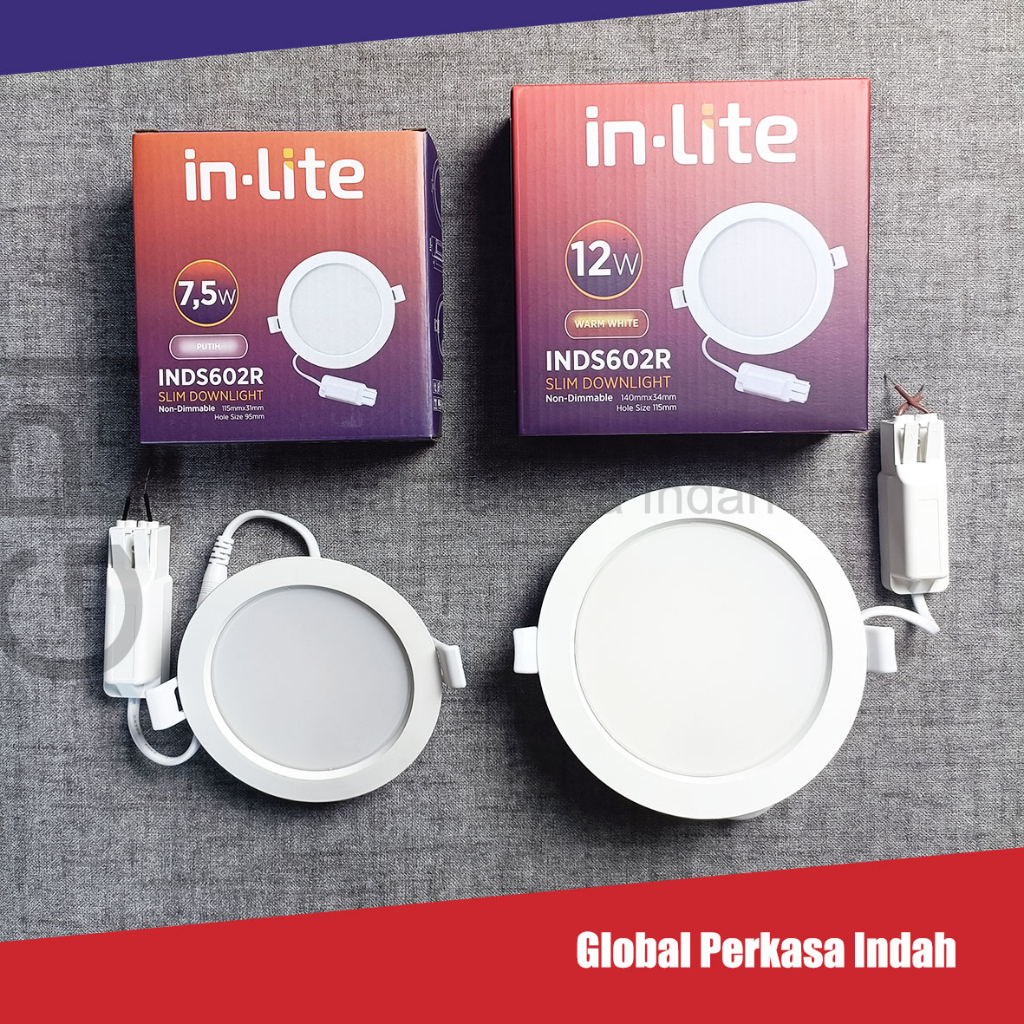Jual INLITE LAMPU LED PLAFON SLIM DOWNLIGHT 5,5W 7,5W 12W - INDS602R ...