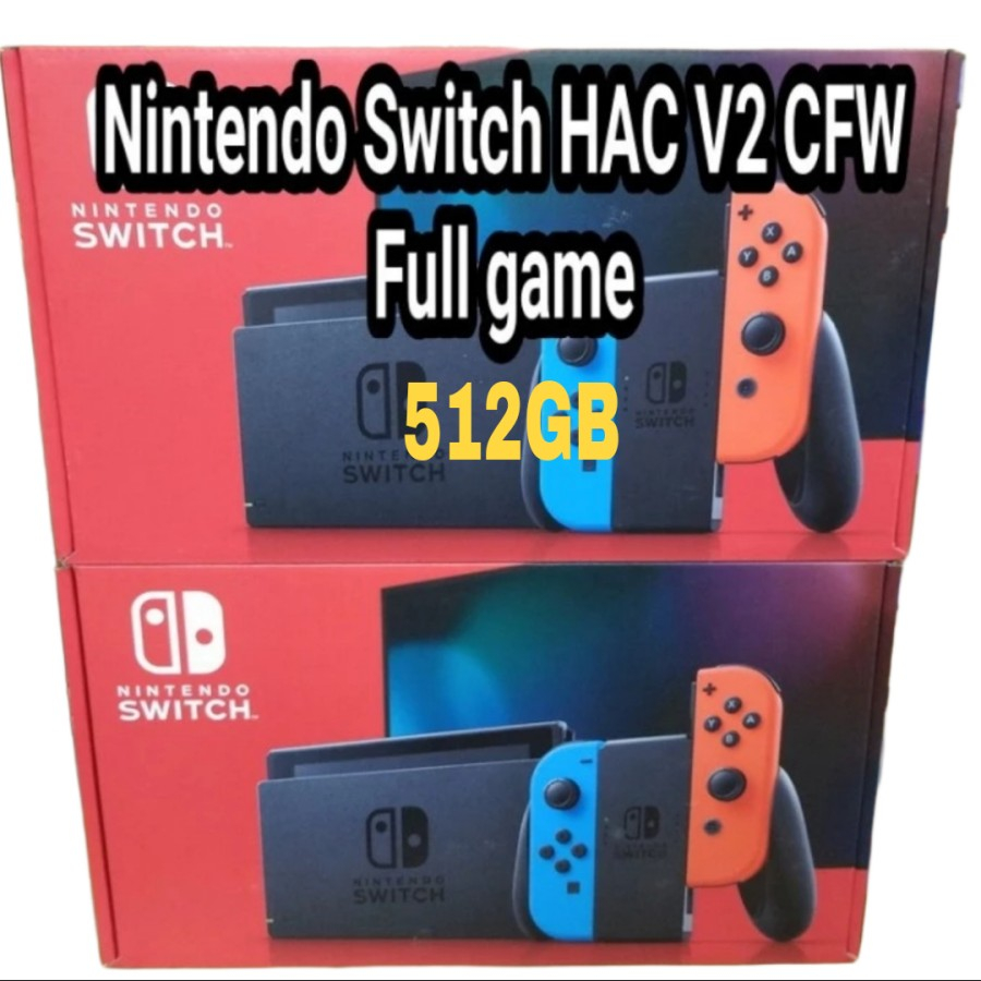 Jual Nintendo Switch Console New HAC001(01) Neon Blue Neon Red CFW