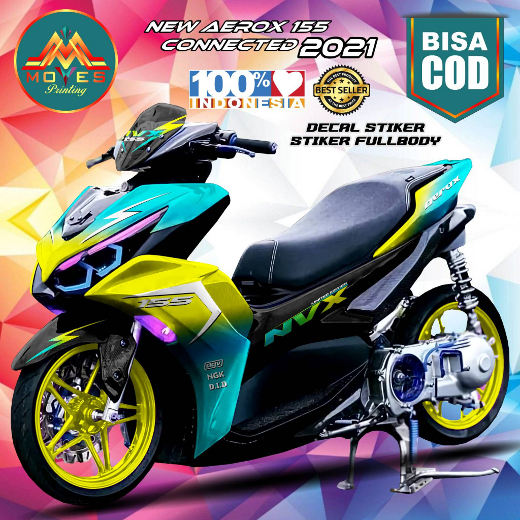 Jual Bisa Cod ( promo ) Stiker Decal Motor Full Body New Aerox 155 2021 ...