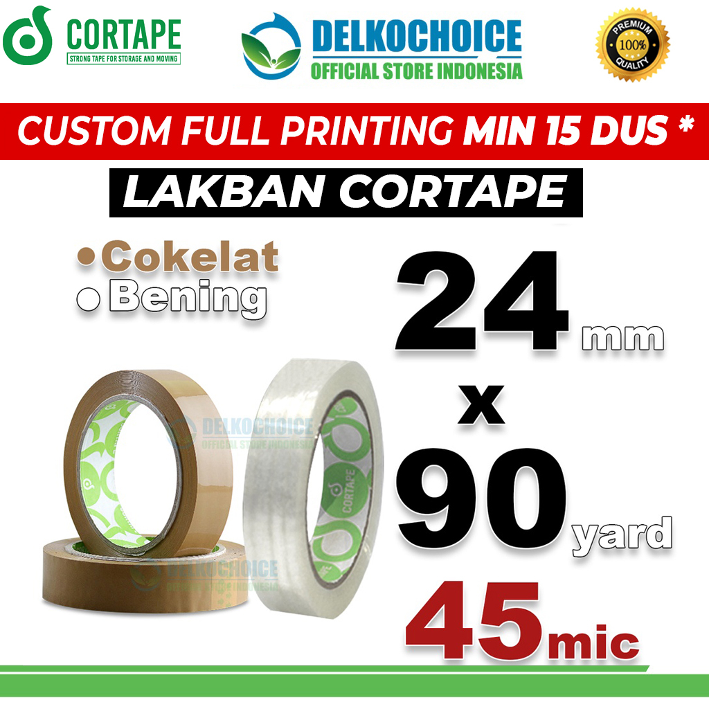 Jual Lakban 24mm x 90yard CORTAPE Plakban Isolasi OPP Tape TERMURAH ...