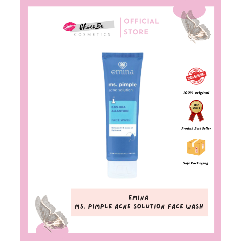 Jual Emina Ms. Pimple Acne Solution Face Wash 50 ml Shopee Indonesia