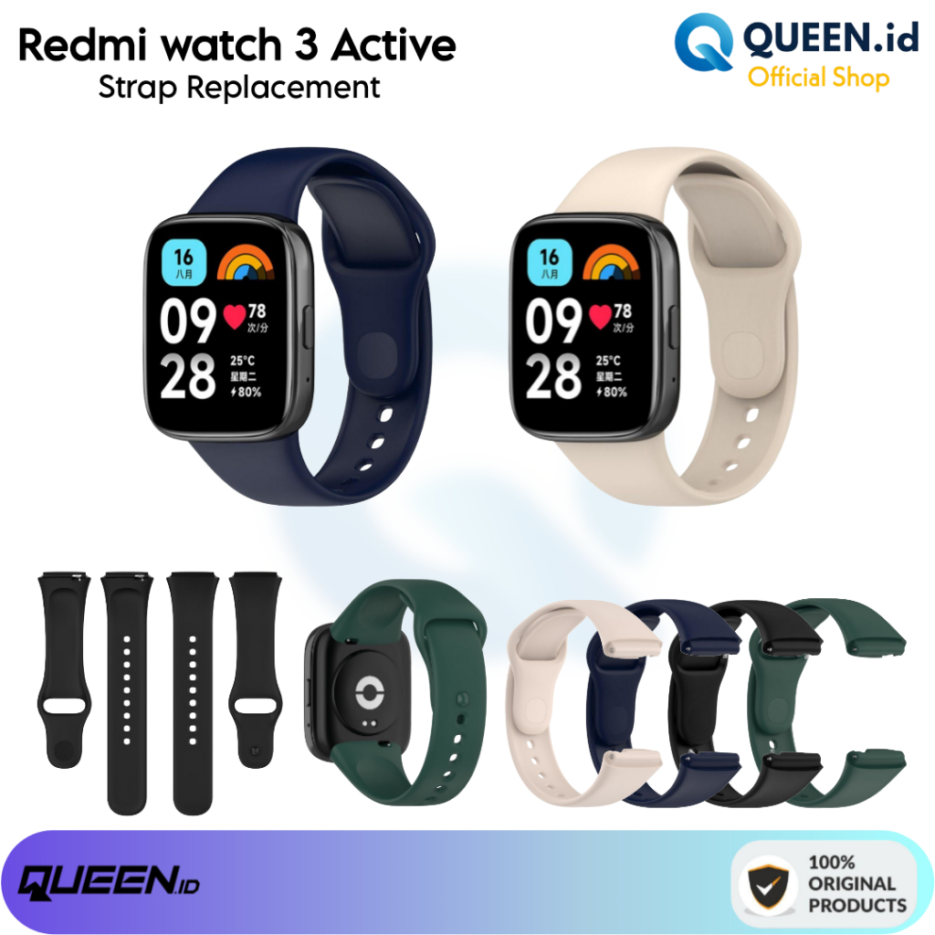 Jual Xiaomi Redmi Watch 3 Active STRAP TALI JAM Silicone Rubber Karet