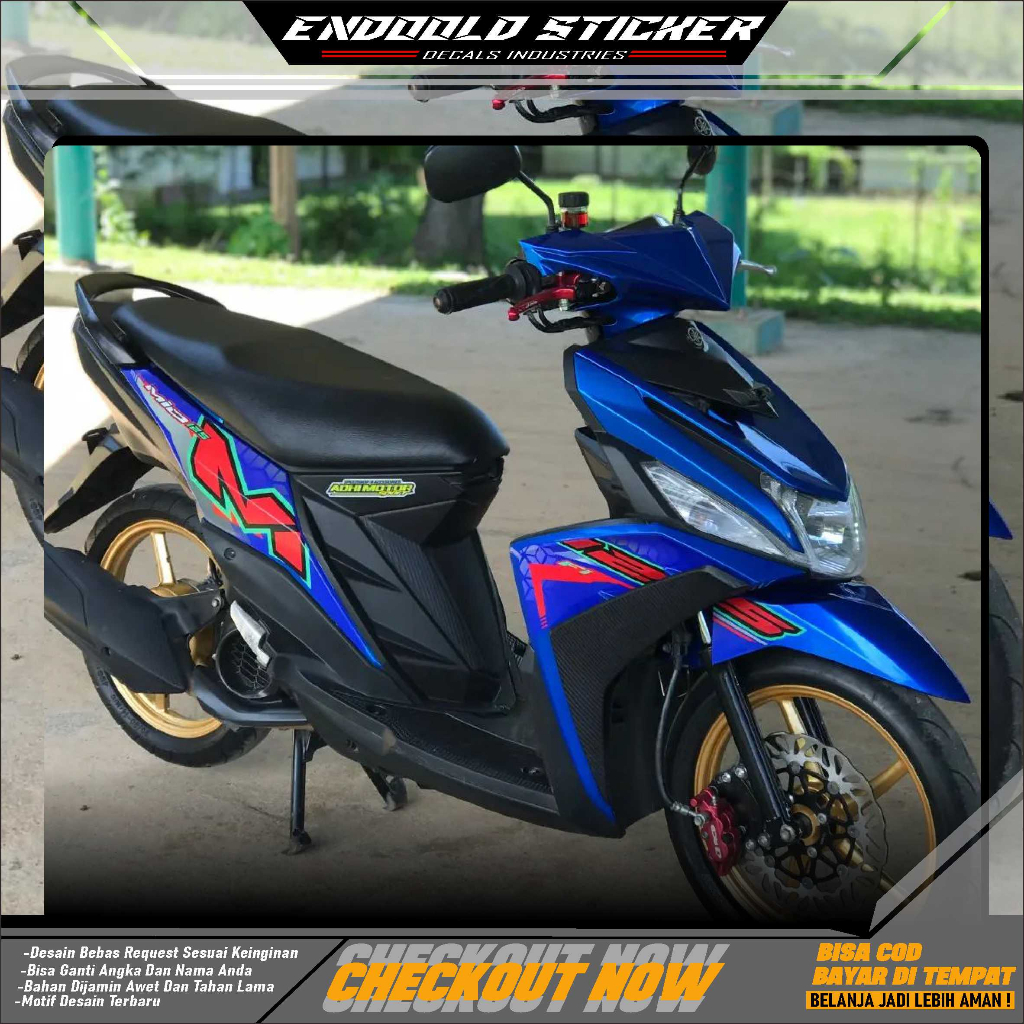 Jual DECAL STIKER MOTOR YAMAHA MIO M3 GLOSSY KEREN BISA CUSTOM DESAIN