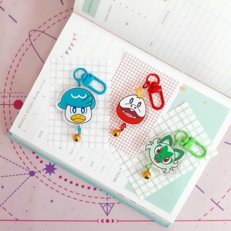 Jual Pokemon Scarlet & Violet Keychain - Starter Pokemon Ver. | Shopee ...
