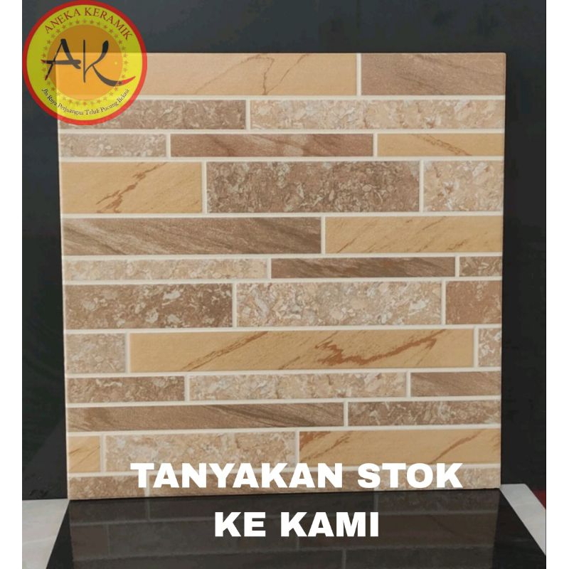 Jual Keramik Lantai Teras Garasi Dinding Kasar Motif Batu Alam Timbul X Esmeralda Beige