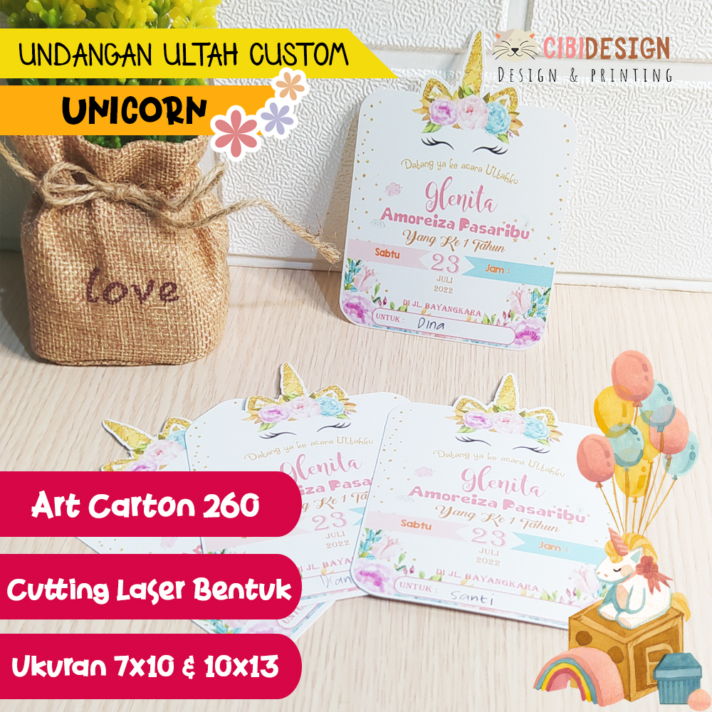 Jual Kartu Undangan Ulang Tahun / Ultah anak / Birthday Invitation
