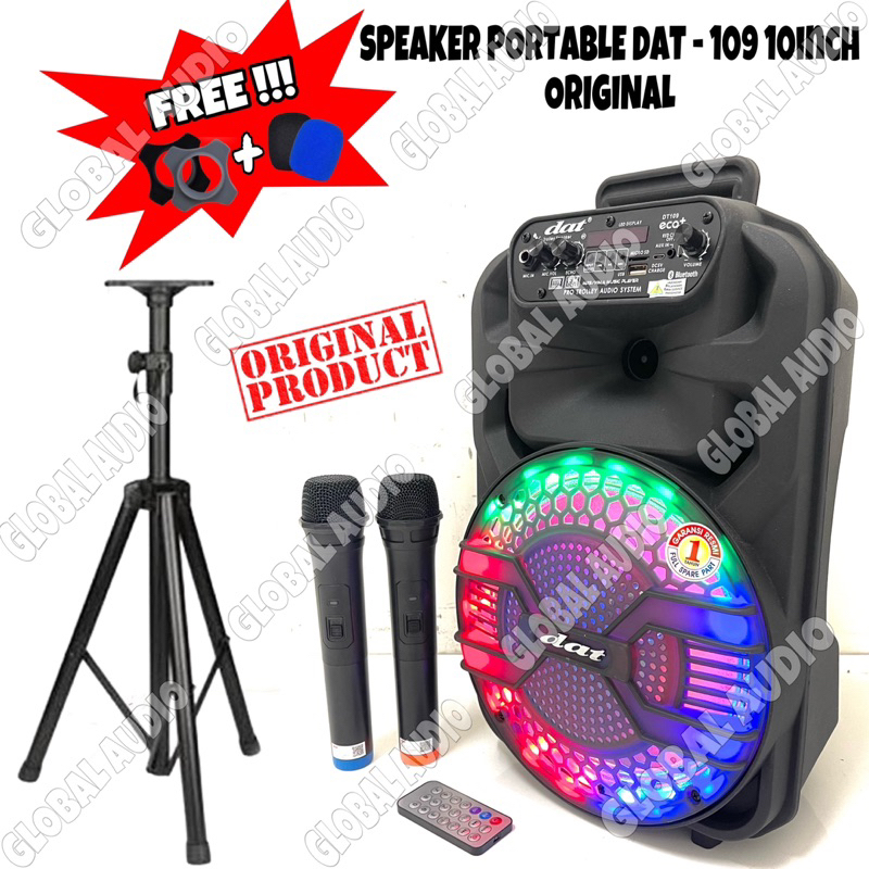 Jual Speaker Portable Dat DT 109 10inch Original Plus Stand Free 2bh ...