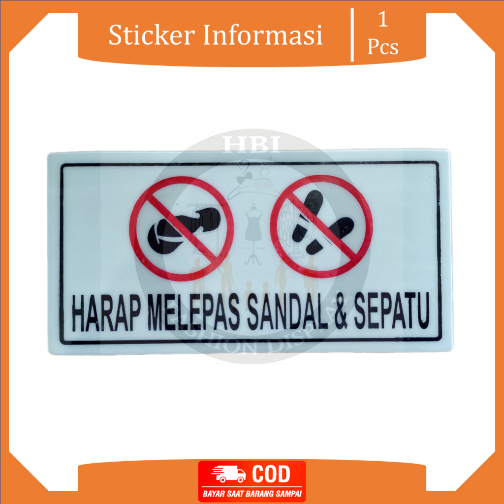 Jual Stiker Papan Nama Alas Kaki Harap Lepas Shopee Indonesia