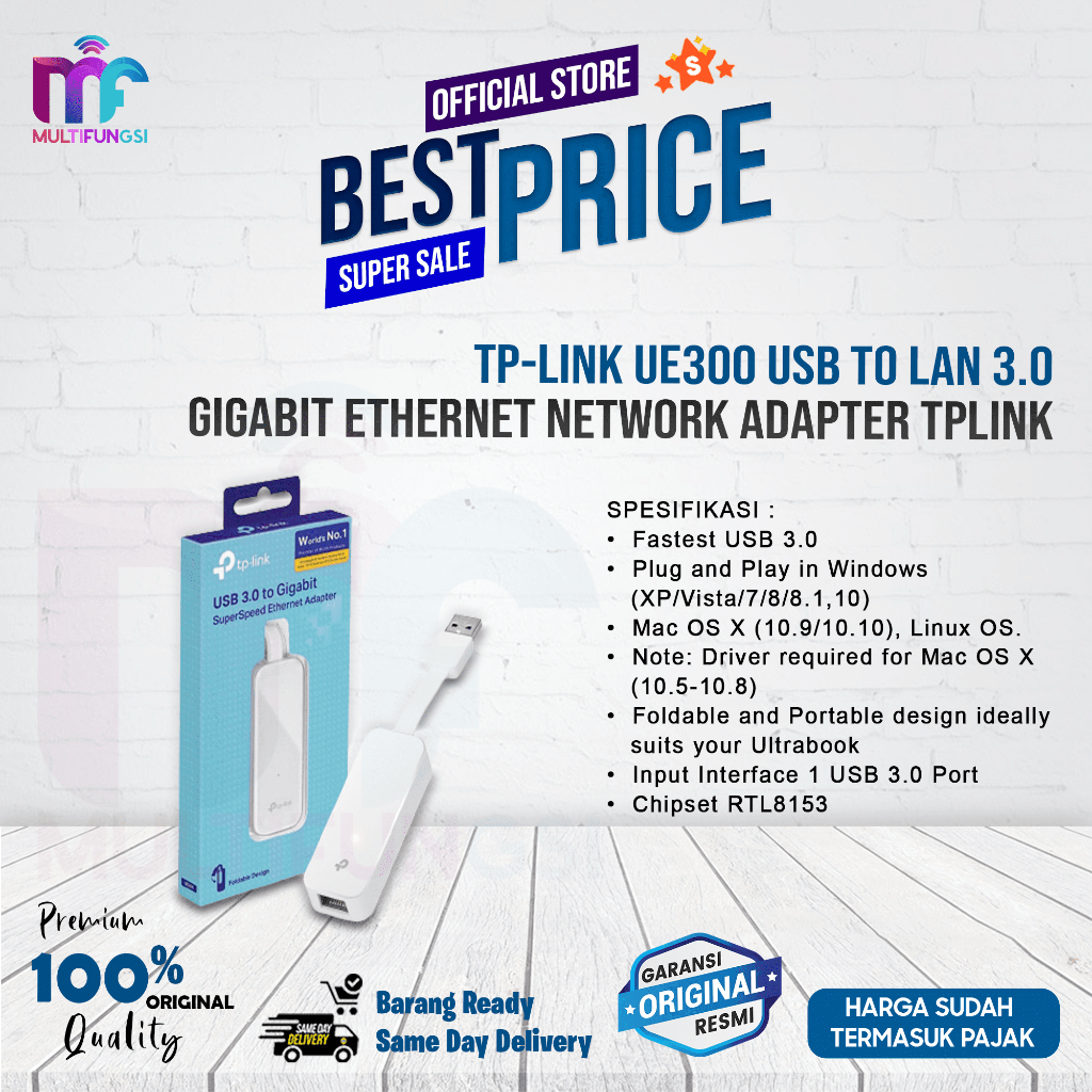 Jual Tp Link Ue300 Usb To Lan 3 0 Gigabit Ethernet Network Adapter Tplink Shopee Indonesia