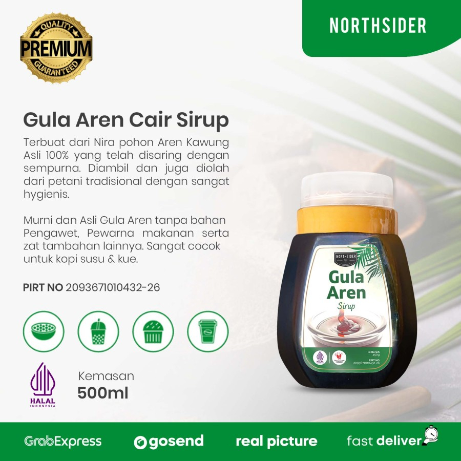 Jual Gula aren cair 500g premium asli untuk kopi susu - kue - boba ...