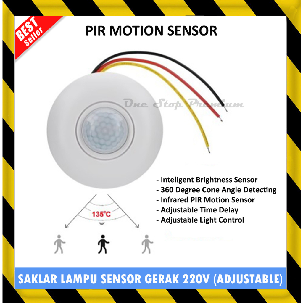 Jual alat saklar sakelar switch infrared otomatis pir human pet motion