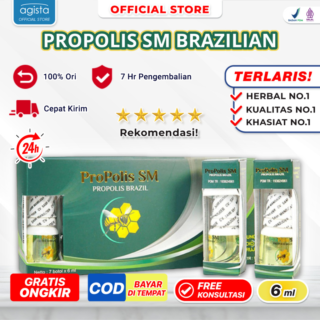 Jual Propolis Sm Brazilian 100 Asli With Nano Technology Isi 6 Ml Bpom Halal Shopee Indonesia
