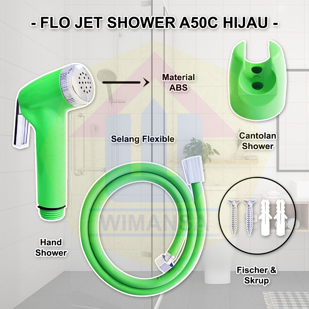 Jual FLO JET SHOWER TOILET A 50C HIJAU - BIDET SET BERKUALITAS ...