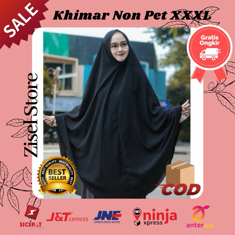 Jual Jilbab Khimar Non Pet Xxxl Super Jumbo Premium Wolfis Hijab Instan Shopee Indonesia