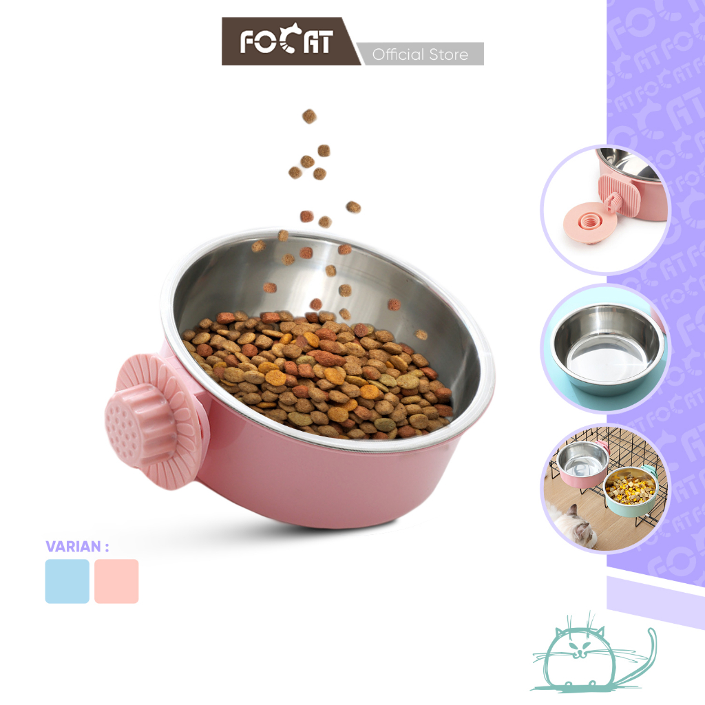 Jual FOCAT Tempat Makan Minum Kandang Gantung Kucing Anjing Hewan ...