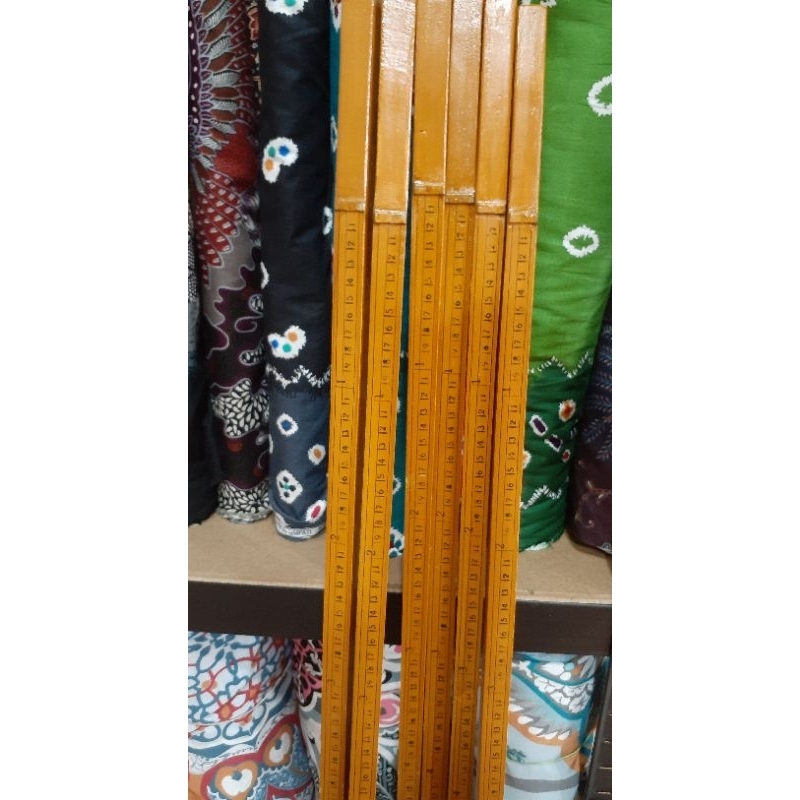 Jual Meteran Kayu/ Meteran untuk Kain ukuran 1Meter/ Meteran Kayu ...