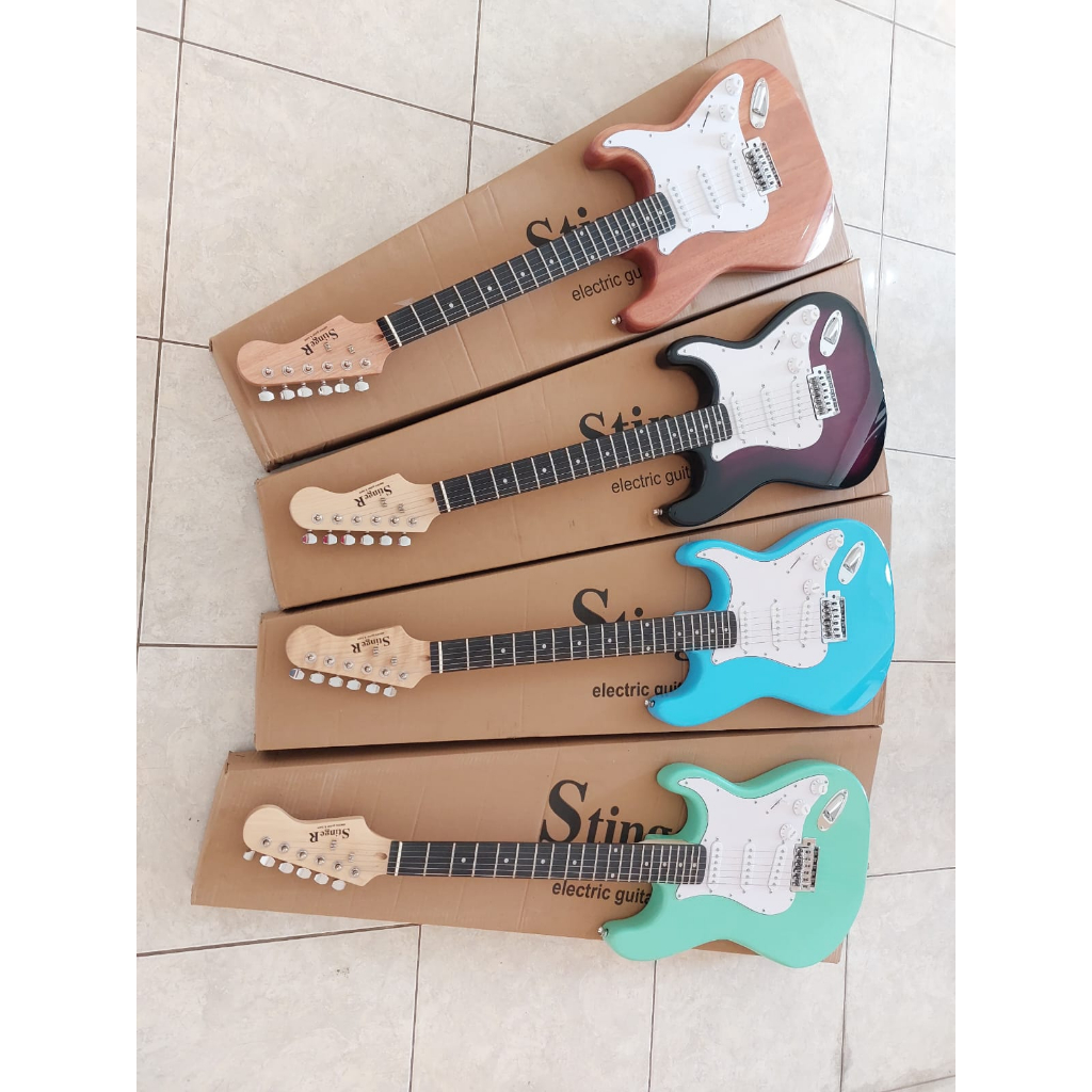 Jual Stinger SST10 Stratocaster Model Electric Guitar | Shopee Indonesia