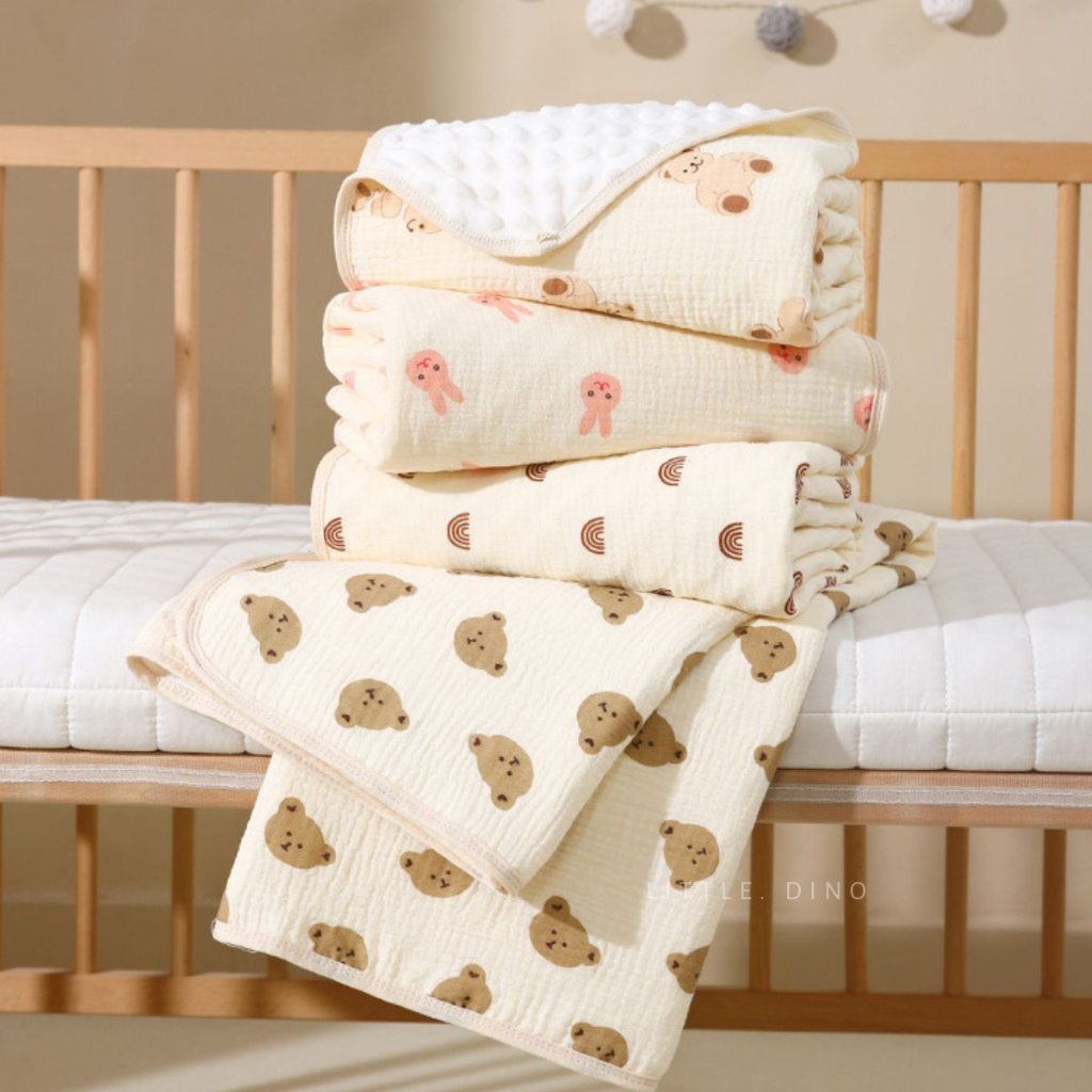 Jual LITTLEDINO Selimut Bayi Korea Cotton Muslin Bamboo Minky/Infant