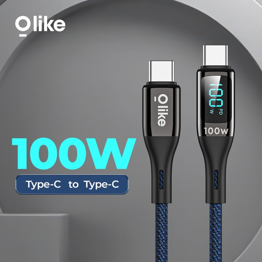 Jual Olike D106CC USB-C to USB-C Kabel Data 100W Fast Charge LED D106 ...