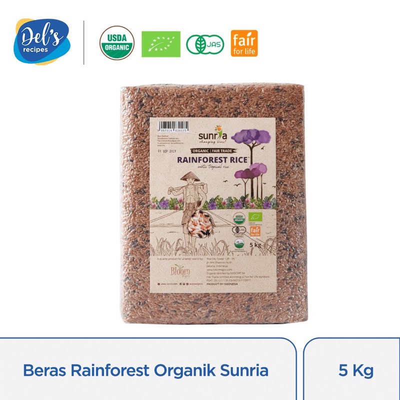 Jual Beras Mix Sunria Organic Rainforest Rice 5kg | Shopee Indonesia