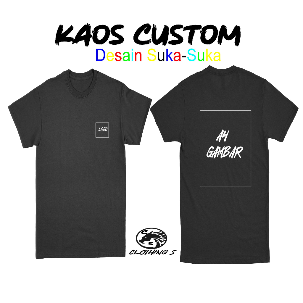 Jual Kaos Custom Sablon Dtf Satuan Bisa Sablon Foto Dan Gambar Bucin Logo A4 S Xxl Shopee 1010