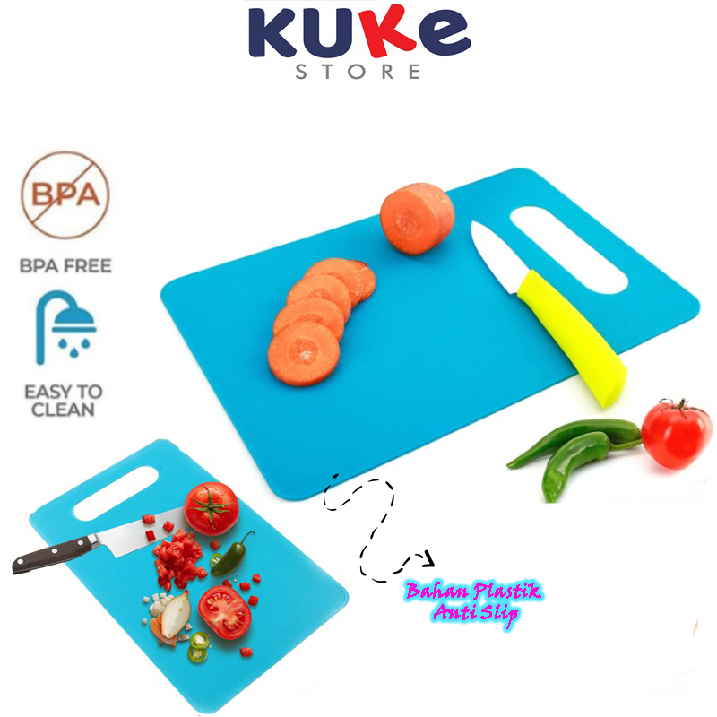 Jual KUKE Talenan Dapur Plastik Warna Warni/Alas Pemotong Buah Sayuran ...
