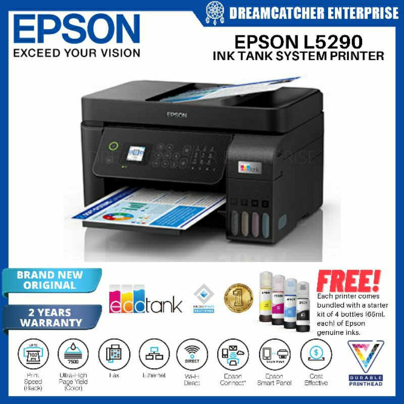 Jual PRINTER EPSON INK TANK L5290 ORIGINAL GARANSI | Shopee Indonesia