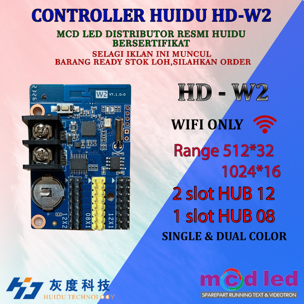 Jual HUIDU HD W2 BUKAN HD W02 WIFI CONTROLLER RUNNING TEXT | Shopee ...