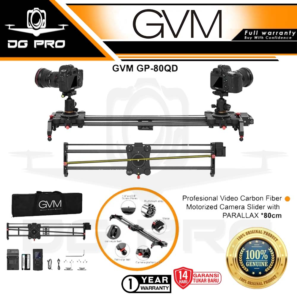 Jual GVM GP80QD Professional Video Carbon Fiber Motorized Slider (32