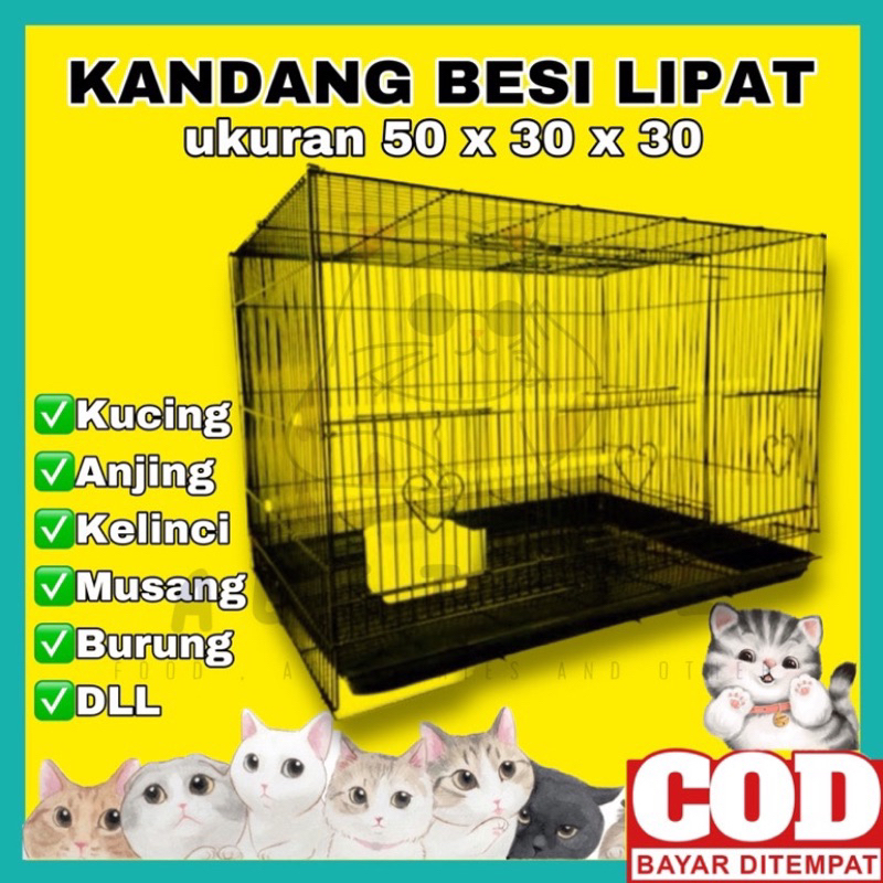 Jual Kandang Besi Lipat 50x30x30 Kandang Kucing Kandang Kelinci Kandang