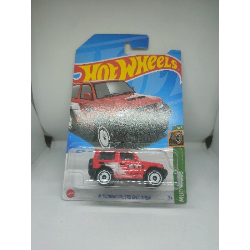 Jual Hot Wheels Mitsubishi Pajero Evolution Merah Mud Studs Ralli Art ...