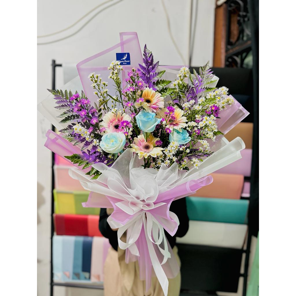 Jual fresh flowers bouquet / flowers bouquet jogja / buket wisuda jogja