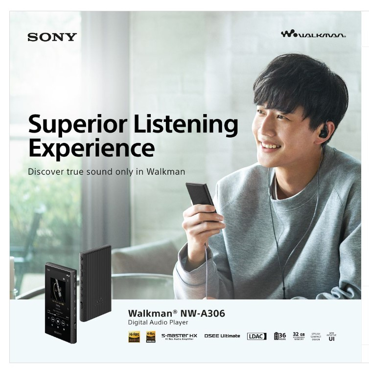 ☆新品未開封 SONY WALKMAN NW-A306 B ブラック 降り注ぐ ☆