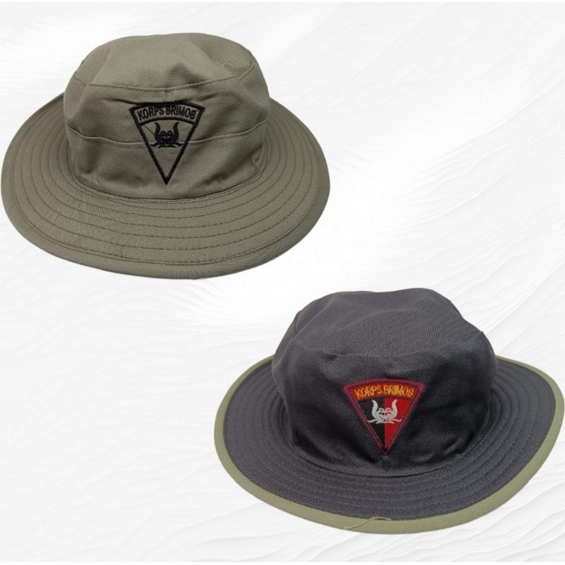 Jual Topi Rimba Hijau Hitam Brimob | Shopee Indonesia