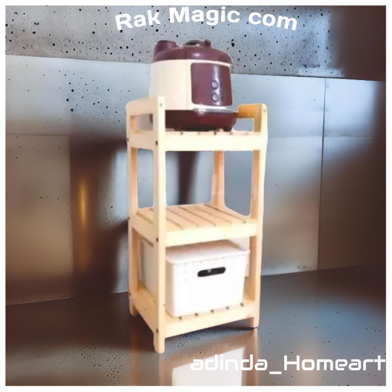 Jual Rak Kayu Tempat Penyimpanan Galon/Dispenser/Rice Cooker/Oven ...