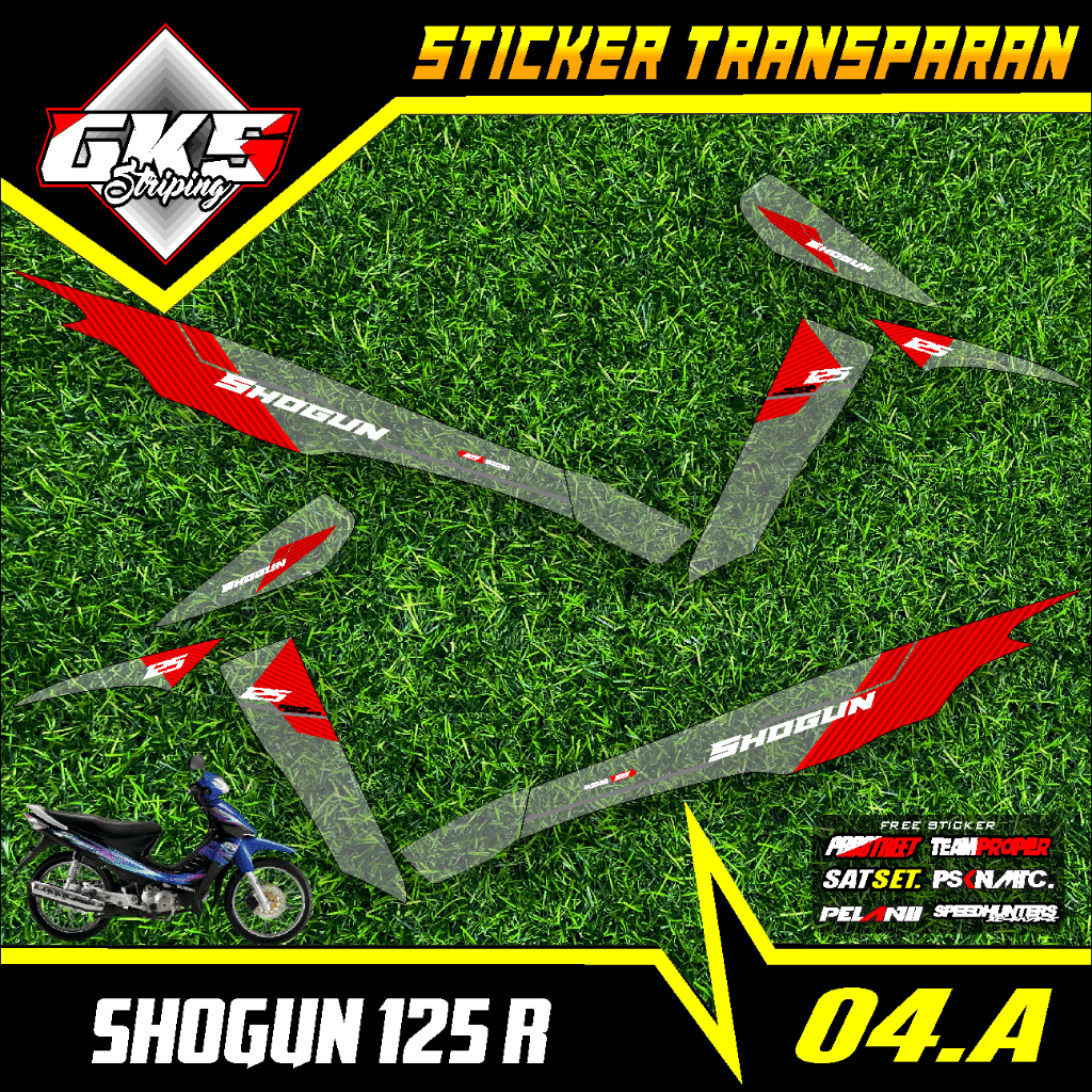 Jual STICKER STRIPING SHOGUN 125 R TRANSPARAN KONTES DESAIN MINIMALIS ...