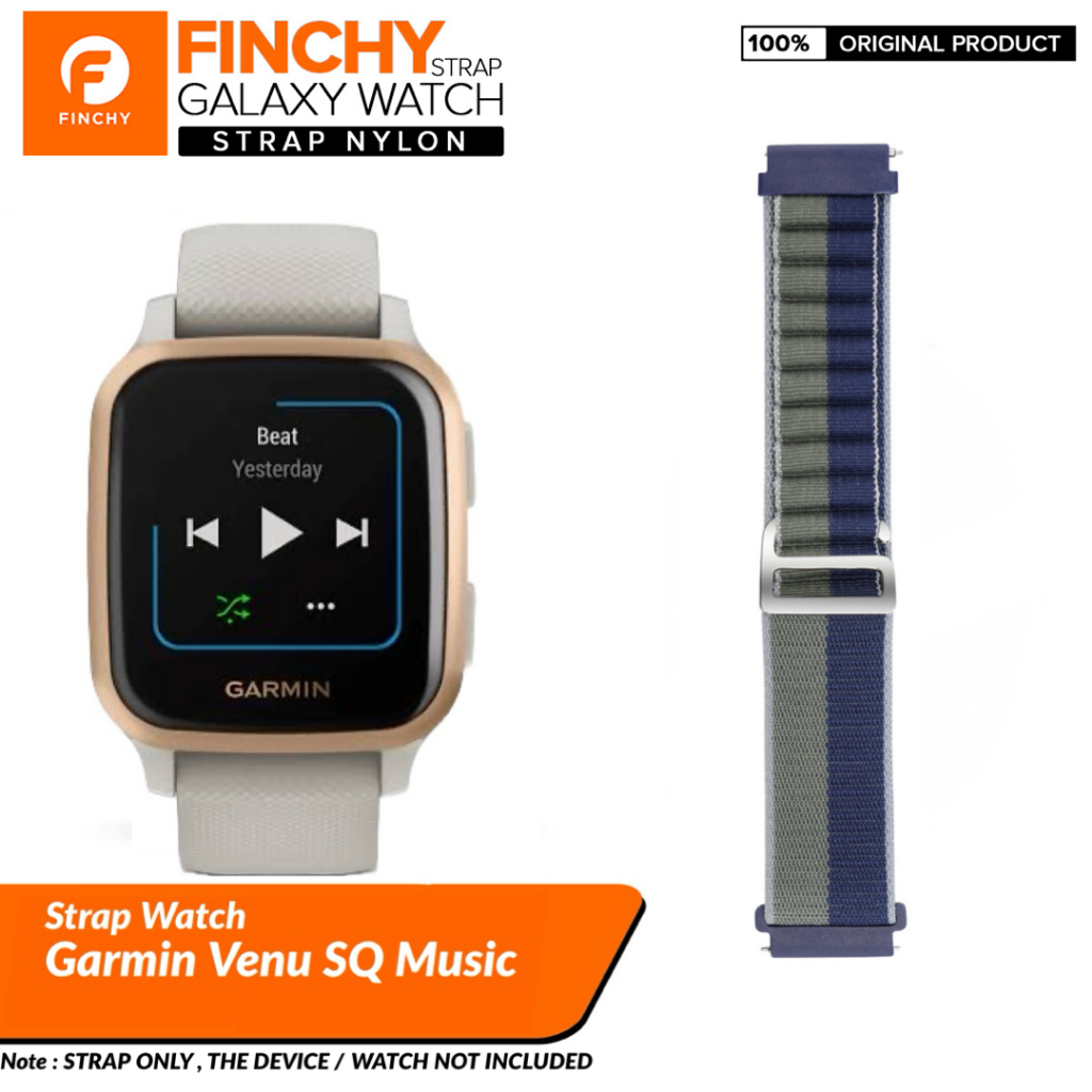 Jual Finchy Nylon Strap Garmin Venu SQ Music Replacement Wristband