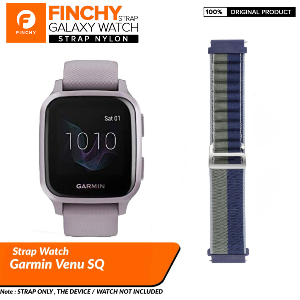 Jual Finchy Nylon Strap Garmin Venu SQ Replacement Wristband quick