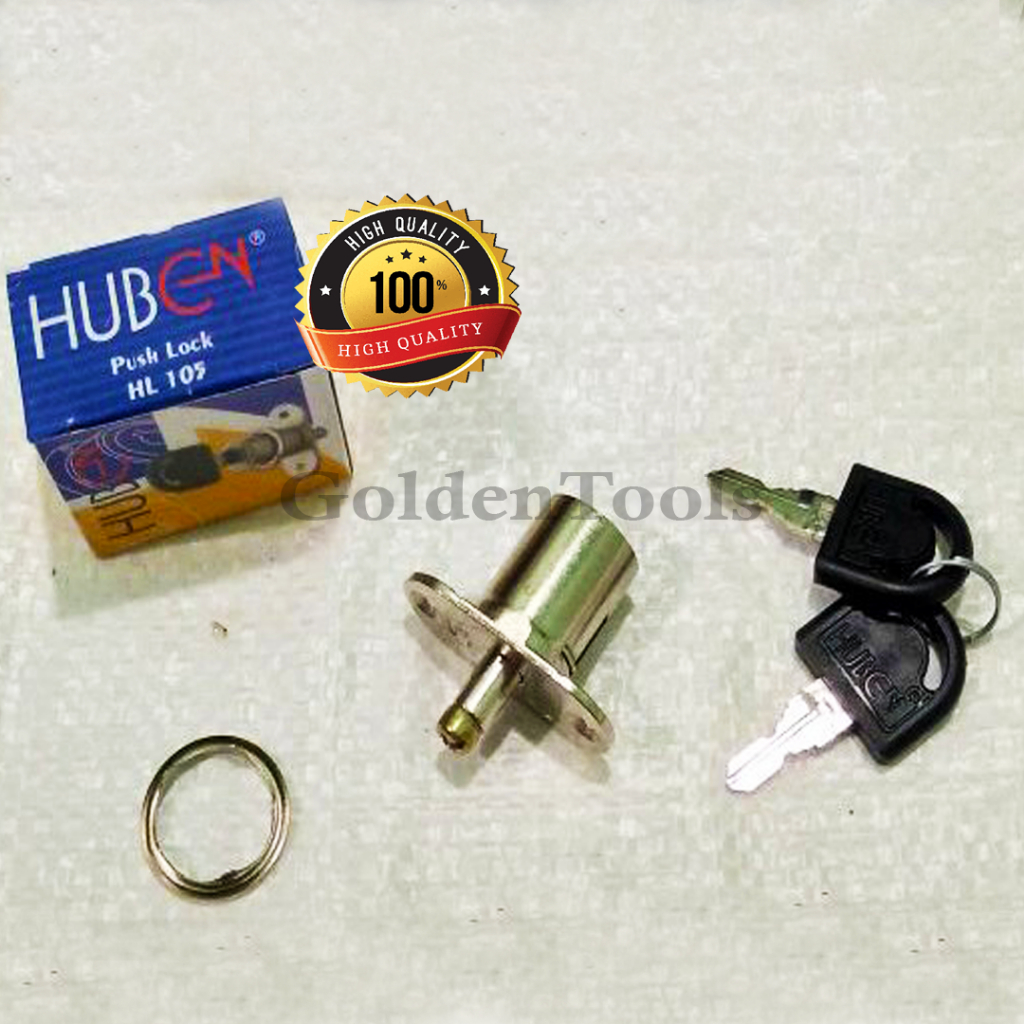 Jual Kunci Laci Huben Hl Push Lock Kunci Tekan Kunci Tusuk Pintu Kaca Geser Etalase Shopee