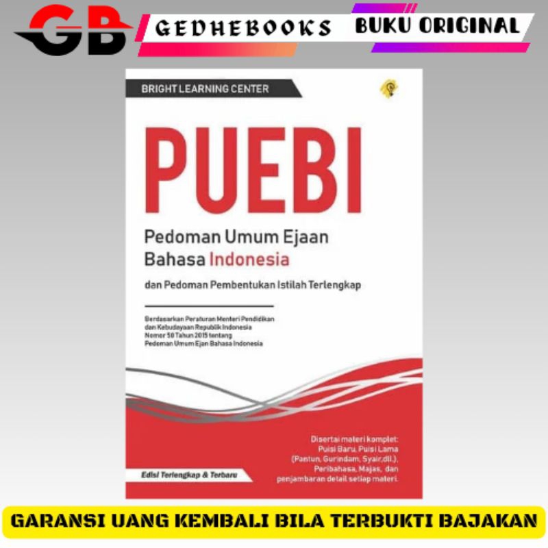Jual BUKU PUEBI / PEDOMAN UMUM EJAAN BAHASA INDONESIA, DAN PEDOMAN ...