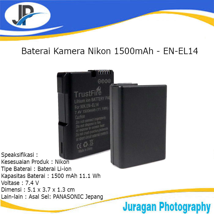 Jual baterai kamera nikon d3200 kapasitas besar Harga Terbaik