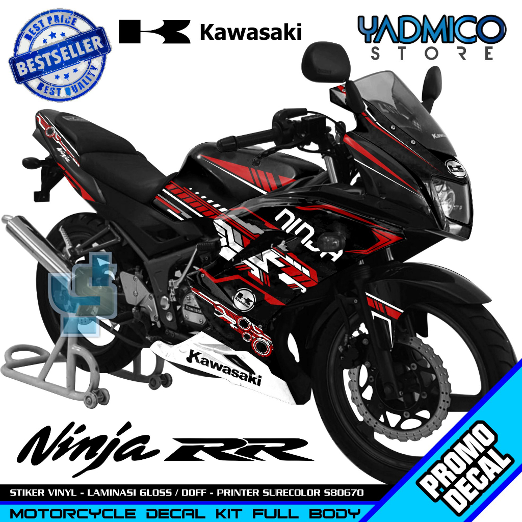 Jual Decal Ninja RR 150 Full Body - Stiker Motor Ninja RR Full Body ...