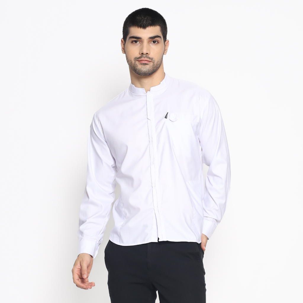Jual ALAWI - Baju Koko Pria Dewasa Lengan Panjang Albino Warna Putih