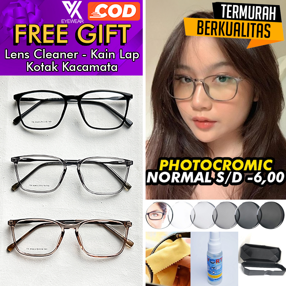 Jual Kacamata Photocromic 85603 Anti Radiasi Uv Lensa Berubah Warna Sunglass Blueray