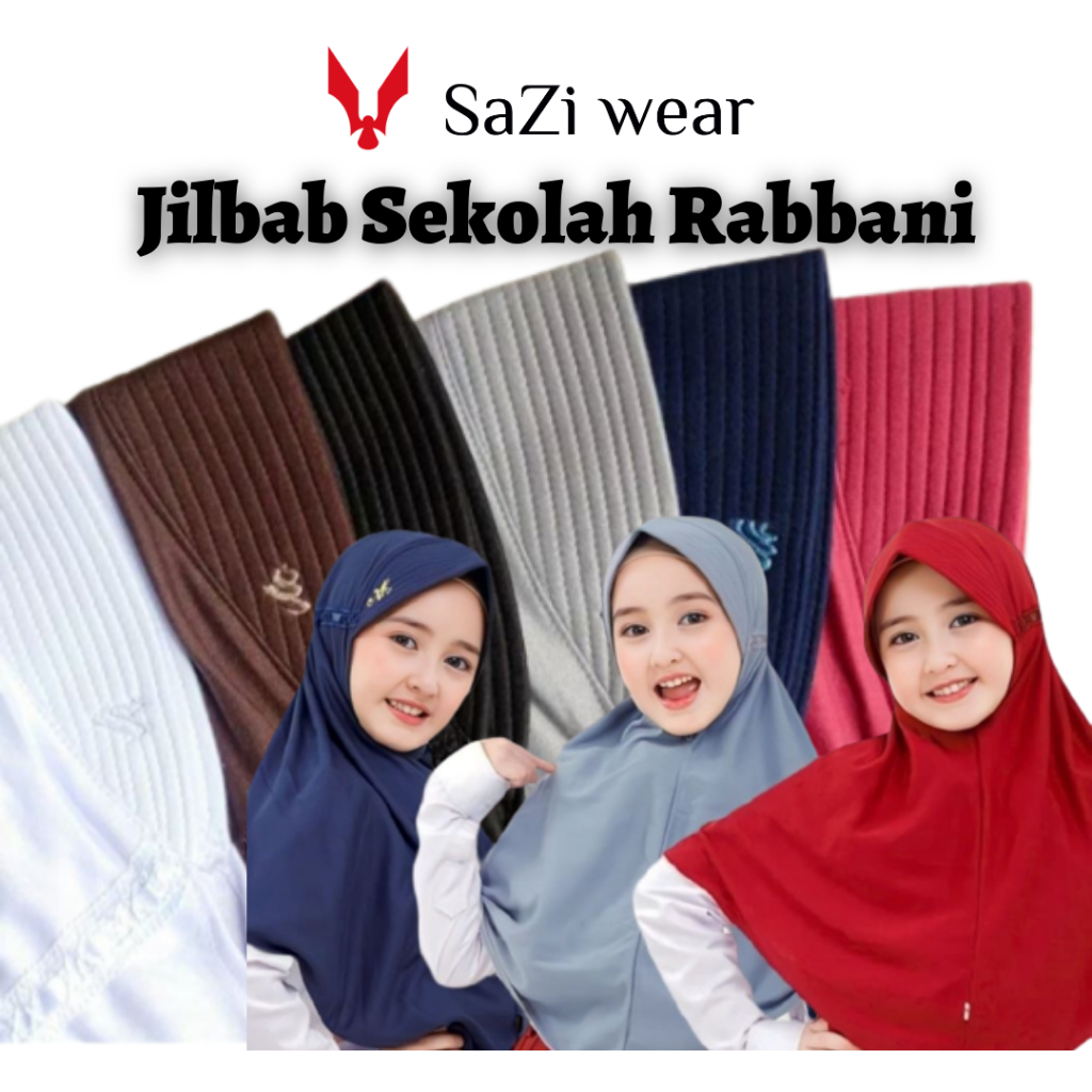 Jual Jilbab Sekolah / Jilbab Sekolah Serut Rabbani SD SMP SMA | Shopee