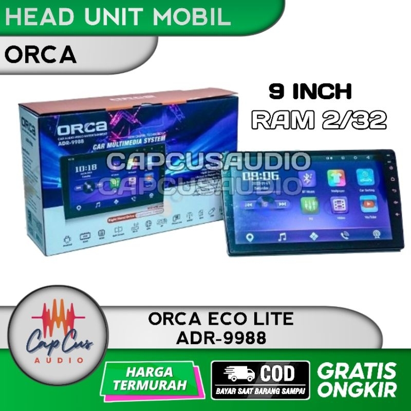 Jual HEAD UNIT ANDROID MOBIL ORCA ECO LITE ADR 9988 / HEAD UNIT ANDROID ...